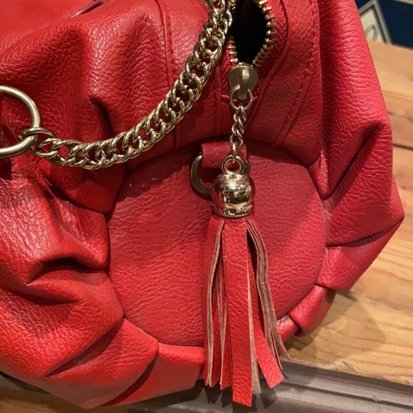 Red Vinyl Hobo Bag - Picture 3 of 6